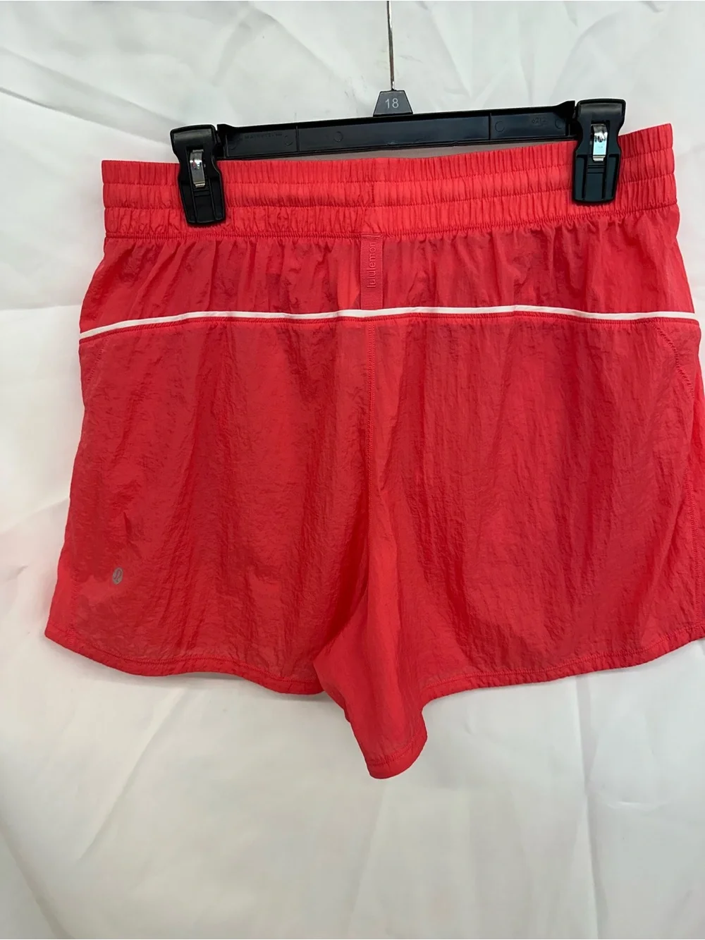lululemon athletica Red Athletic Shorts with White Piping